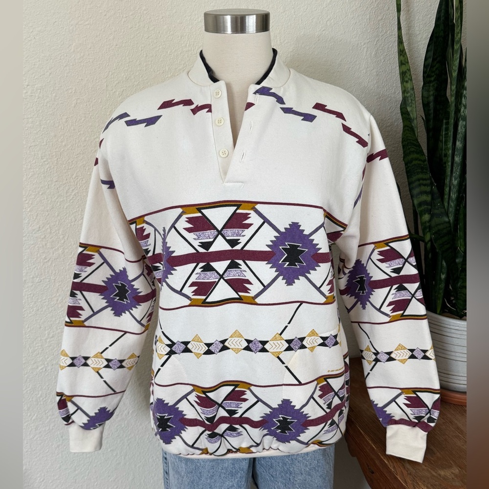 Vintage‎ Aztec sweatshirt 1992 Art Unlimited Southwest – Made in USA medium